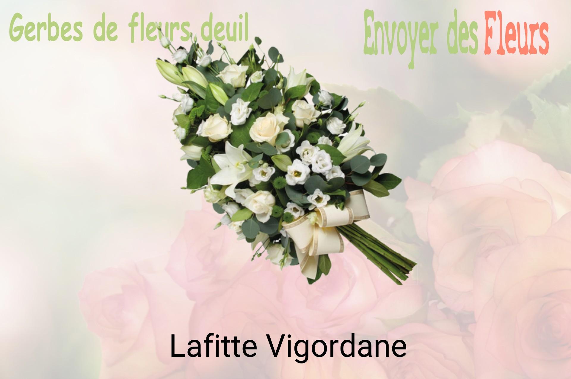 Gerbe de fleurs de deuil livrée à Lafitte-Vigordane